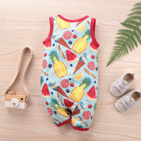 Baby fruit print sleeveless Jumpsuit - PrettyKid