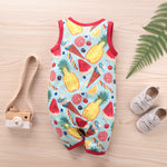 Baby fruit print sleeveless Jumpsuit - PrettyKid