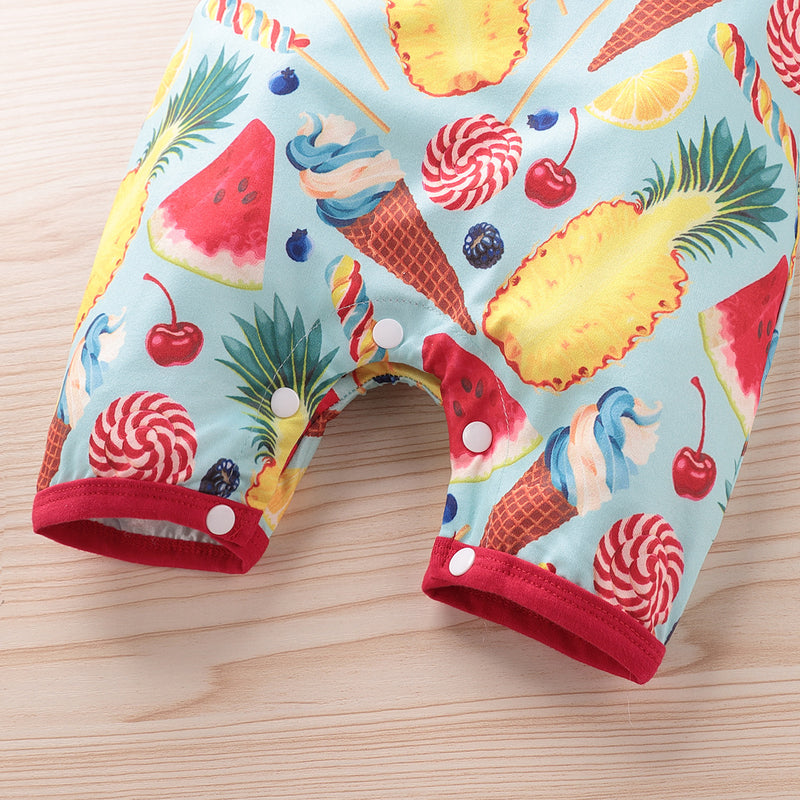 Baby fruit print sleeveless Jumpsuit - PrettyKid