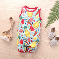 Baby fruit print sleeveless Jumpsuit - PrettyKid