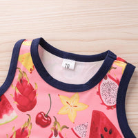 Baby fruit print sleeveless Jumpsuit - PrettyKid