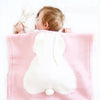 Baby Solid Color Cute Three-dimensional Rabbit Knitted Blanket Quilt - PrettyKid