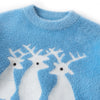 Toddler Kids Solid Color Cartoon Deer Imitation Mink Pullover Knit Top - PrettyKid
