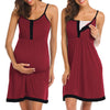 Women's Solid Color Suspender Dress Maternity Dress - PrettyKid