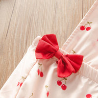 baby girls fruit print bow one piece - PrettyKid