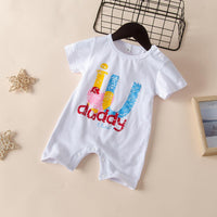 Summer Baby Short Sleeve letter print one piece - PrettyKid