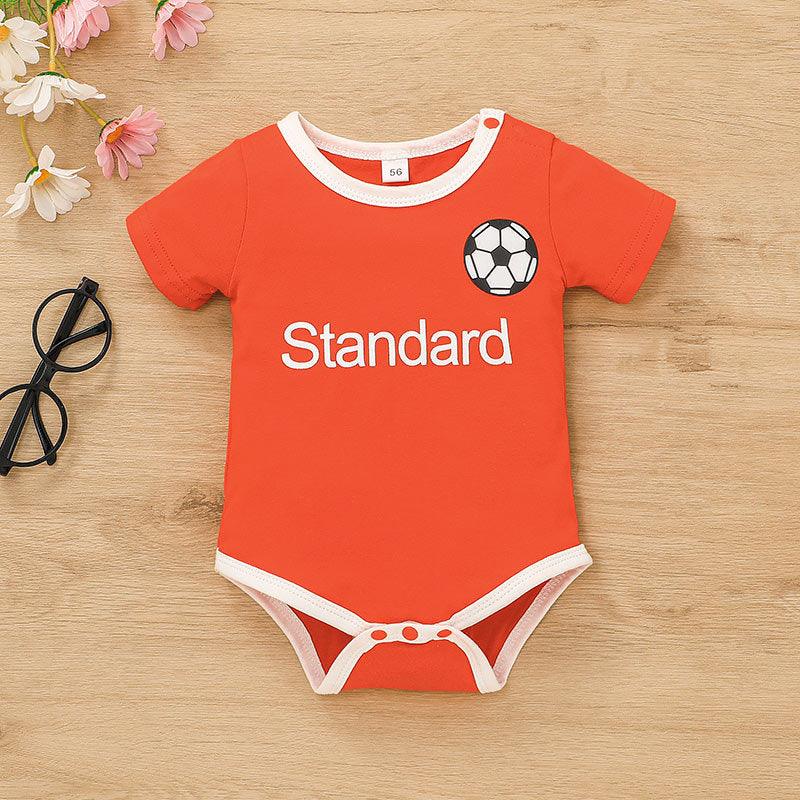 Baby Boy Standard Print Football Bodysuit Baby Rompers Wholesale - PrettyKid