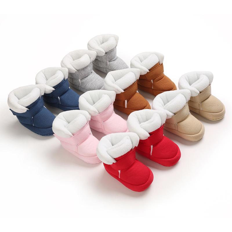 Velcro Design Soft Cotton Fabric Baby Shoes - PrettyKid