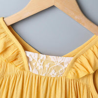 New Born Girl Lace Stitching Dress - PrettyKid