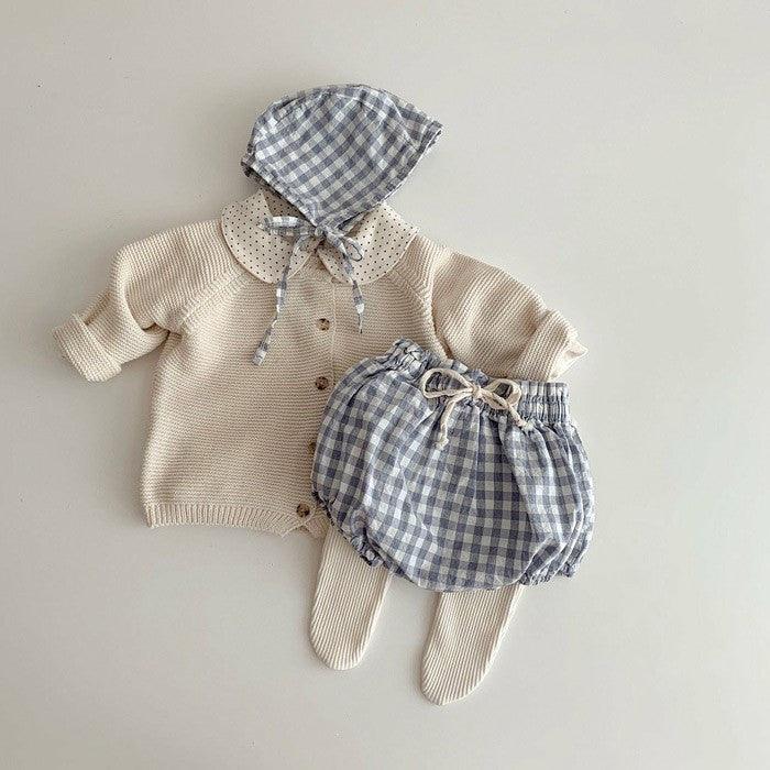 Baby Boys Girls Solid Color Doll Collar Button Knit Cardigan Childrenswear Wholesale - PrettyKid