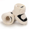 Baby Boys Girls Solid Color Letter Print Thickened Soft Bottom Plush Toddler Shoes - PrettyKid