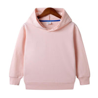 Children's Long Sleeve 100% Cotton Solid Hoodie - PrettyKid