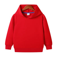 Children's Long Sleeve 100% Cotton Solid Hoodie - PrettyKid