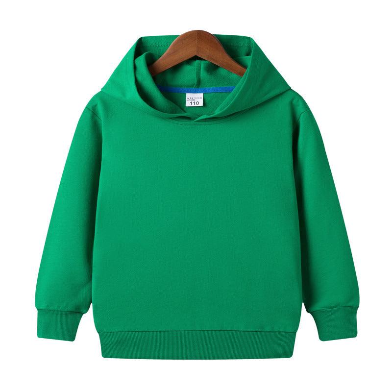 Children's Long Sleeve 100% Cotton Solid Hoodie - PrettyKid