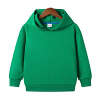 Children's Long Sleeve 100% Cotton Solid Hoodie - PrettyKid