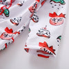 Baby Girls Christmas Printed Ruffle Jumpsuit - PrettyKid