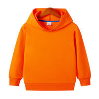 Children's Long Sleeve 100% Cotton Solid Hoodie - PrettyKid