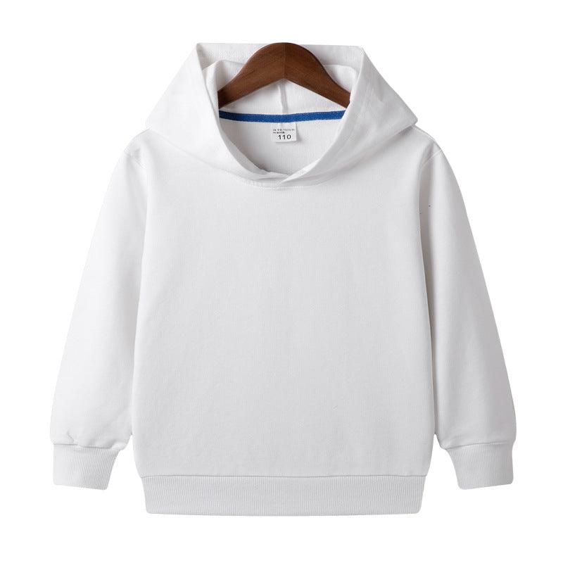 Children's Long Sleeve 100% Cotton Solid Hoodie - PrettyKid