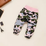 Toddler Girls Solid Long Sleeved Hoodie Camouflage Pants Set - PrettyKid