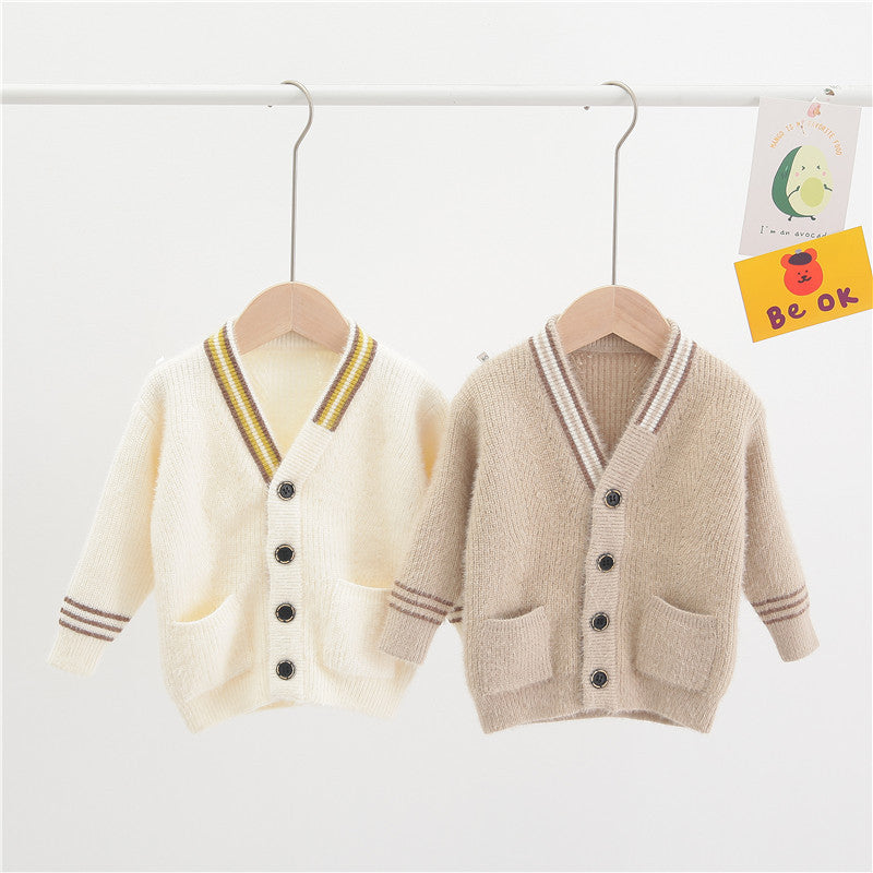Baby Kids Sweaters Kids Jumper Cardigans Woolen Boys Girls Sweater Toddler Cardigan Sweater Wholesale - PrettyKid