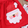 Toddler Kids Girls Red Cartoon Santa Claus Printed Long Sleeve Pants Set Children's Clothes Wholesale Suppliers - PrettyKid