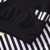Toddler boys girls' striped long sleeve Hoodie casual pants suit - PrettyKid