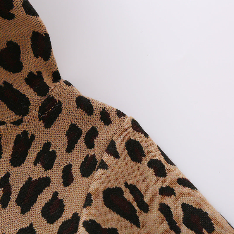 Baby Boys Girls Leopard Zip Long Sleeve Jumpsuit - PrettyKid