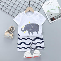 2pcs Cute Prints T-shirt and Pants - PrettyKid