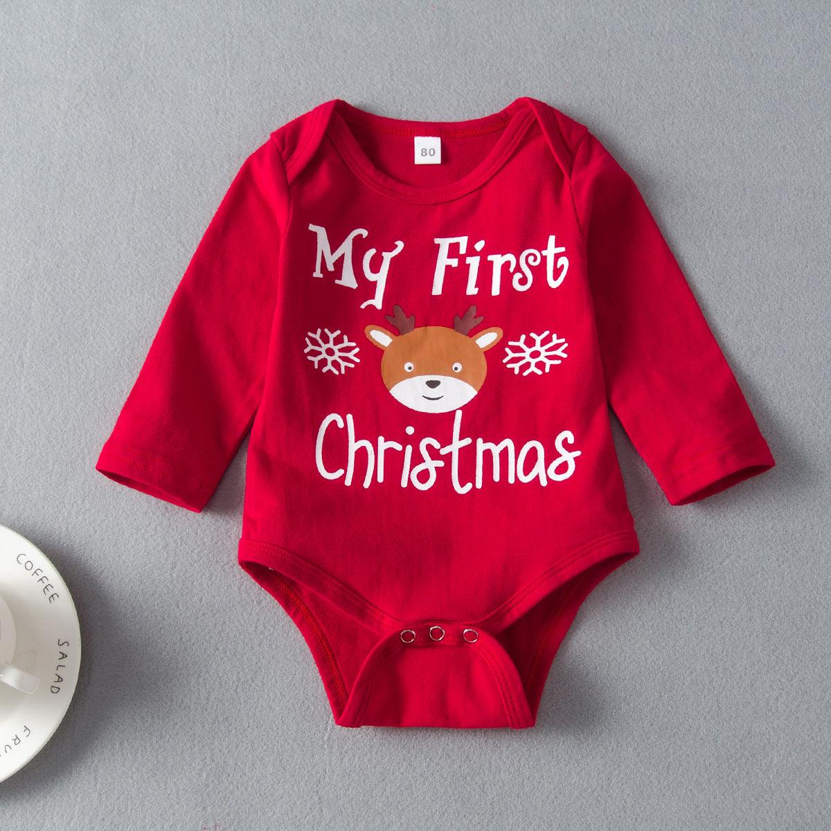 Baby boys girls Christmas fawn suit long sleeve suit for Halloween - PrettyKid