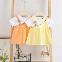 Fashion Color-block Vacation Dress Wholesale children's clothing - PrettyKid