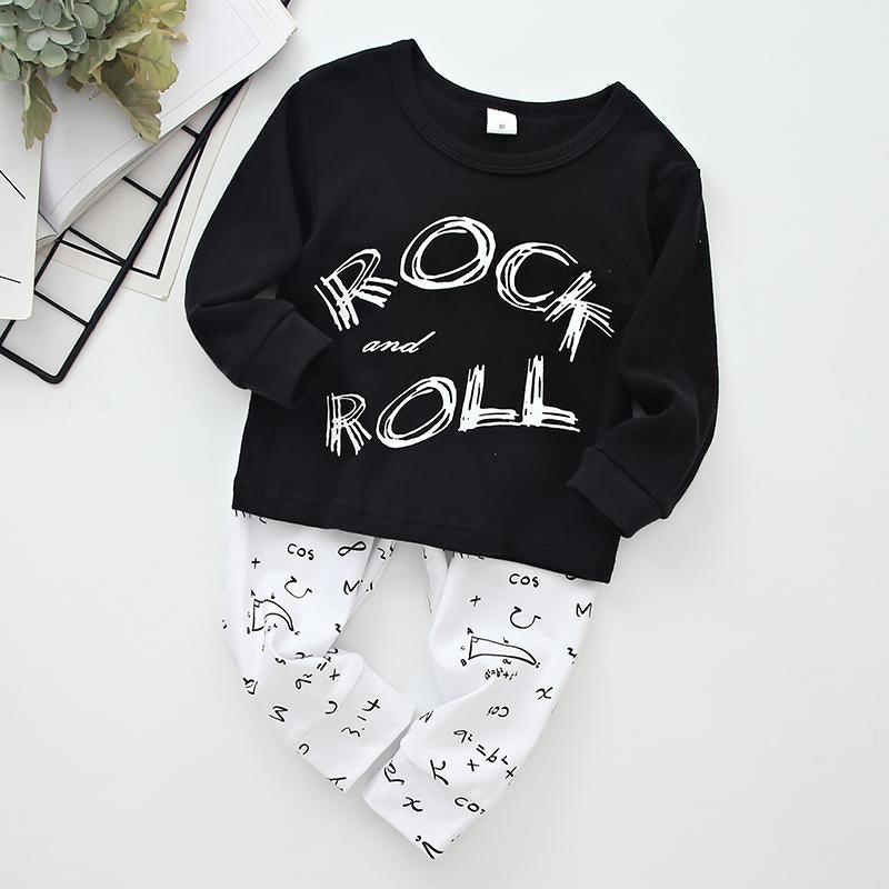 2-piece Letter Pattern Sweatshirts & Pants for Children Boy - PrettyKid