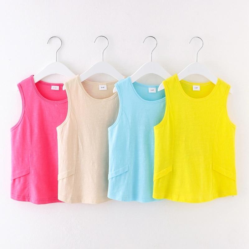 Toddler Boy Solid Color Sleeveless Top - PrettyKid