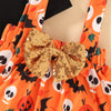 Toddler Girls Letter Print Long Sleeve Strap Skirt Two Piece Halloween Set - PrettyKid