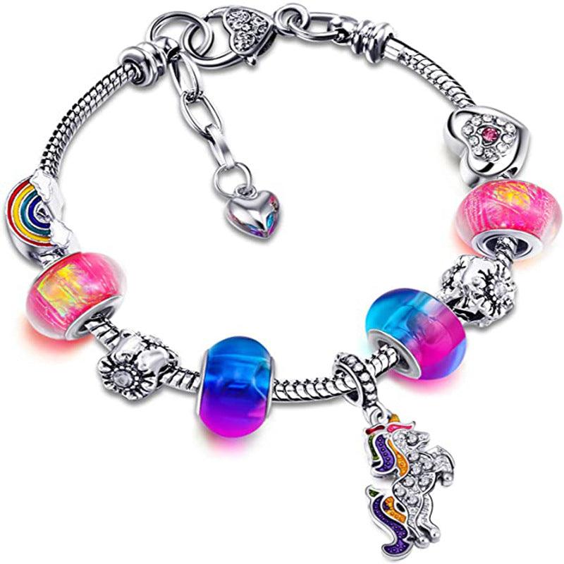 Girl Beads Unicorn Bracelet - PrettyKid