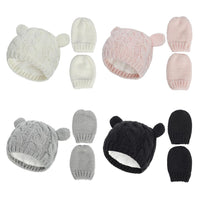 Winter Baby Hat Wool Cartoon Hat Glove Set - PrettyKid