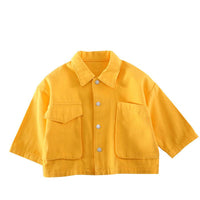 Toddler Kids Boys Girls Solid Color Casual Thin Denim Coat Children's Apparel Wholesale - PrettyKid