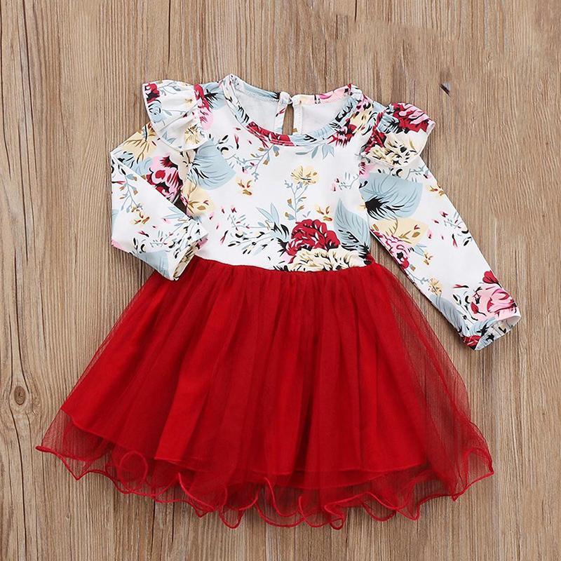 Ruffle Floral Dress for Toddler Girl - PrettyKid