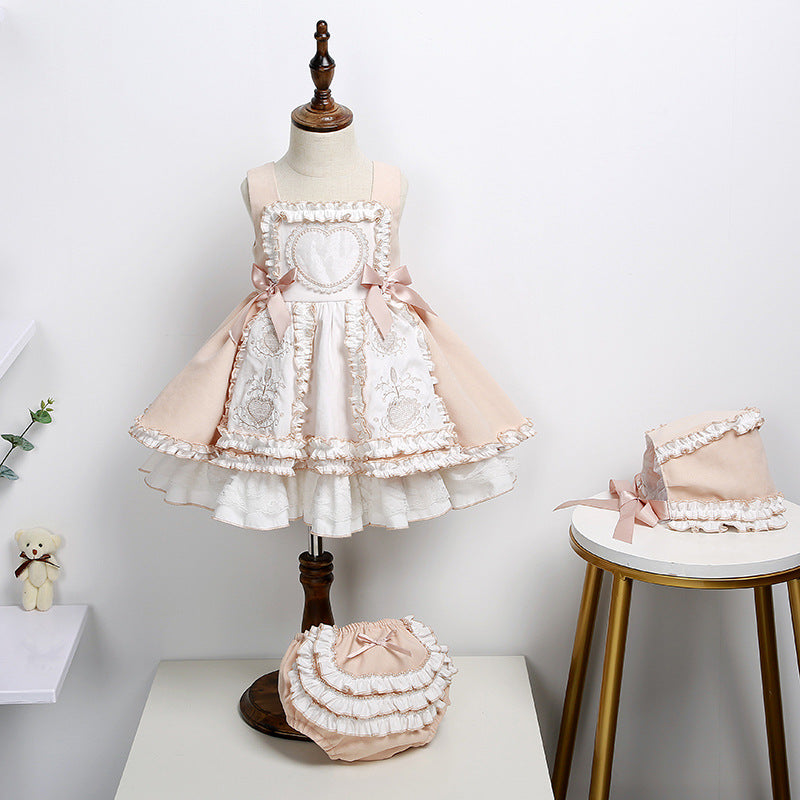 Sling Dresses Strappy Dresses Princess Skirt Girls Suit - PrettyKid