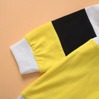 Toddler Kids Boys Multicolor Patchwork Round Neck Long Sleeve Suit - PrettyKid