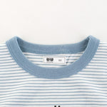 Grow Boy Bee Pattern Striped T-shirt - PrettyKid