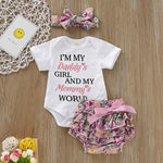 3-18months Baby Girl Infant Three-Piece Sets Top + Headwear + Shorts Wholesale Baby Clothes - PrettyKid