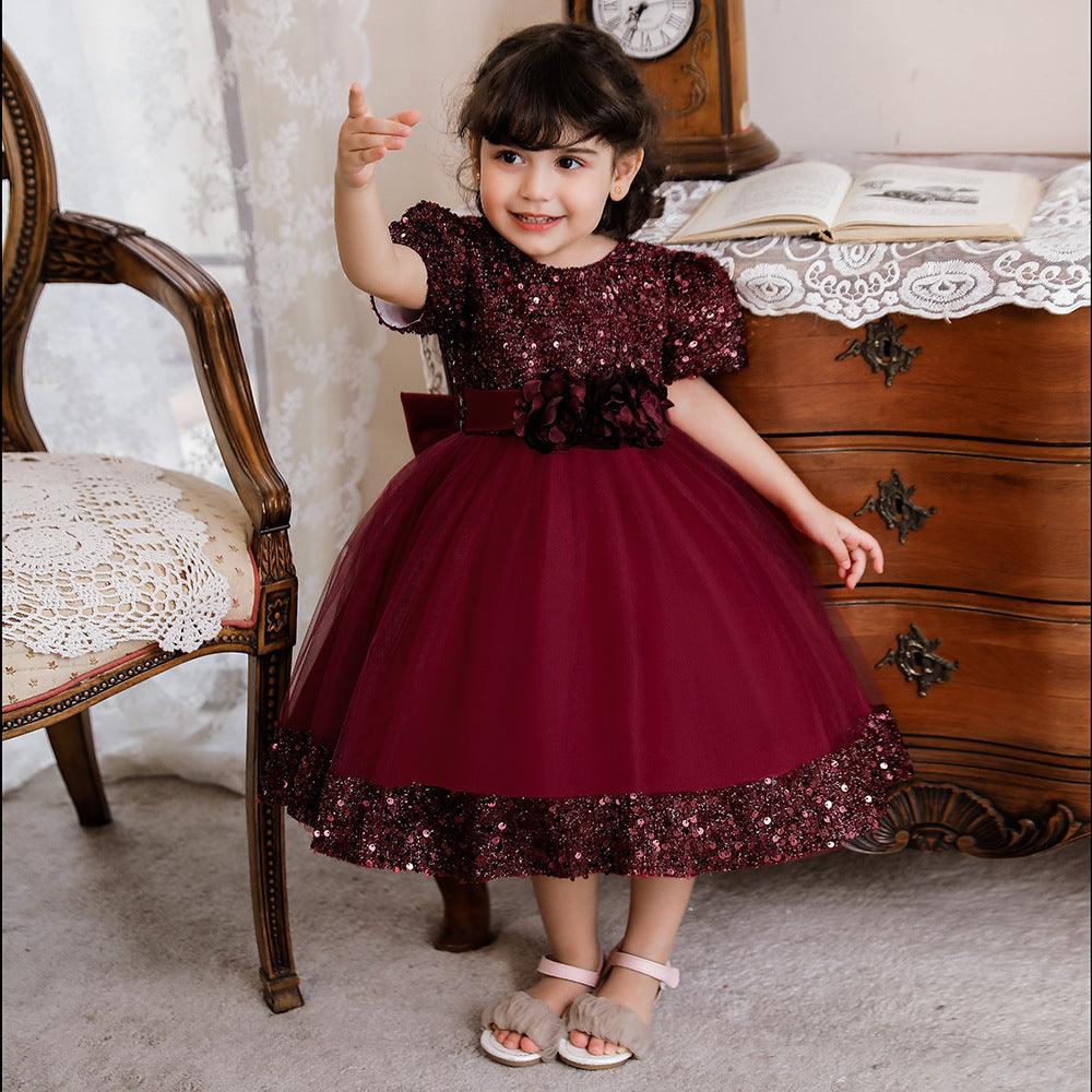 9months-4years Toddler Girl Dresses Children's Dress Girl Baby Wedding Dress Party Dresses For Kids Girls - PrettyKid