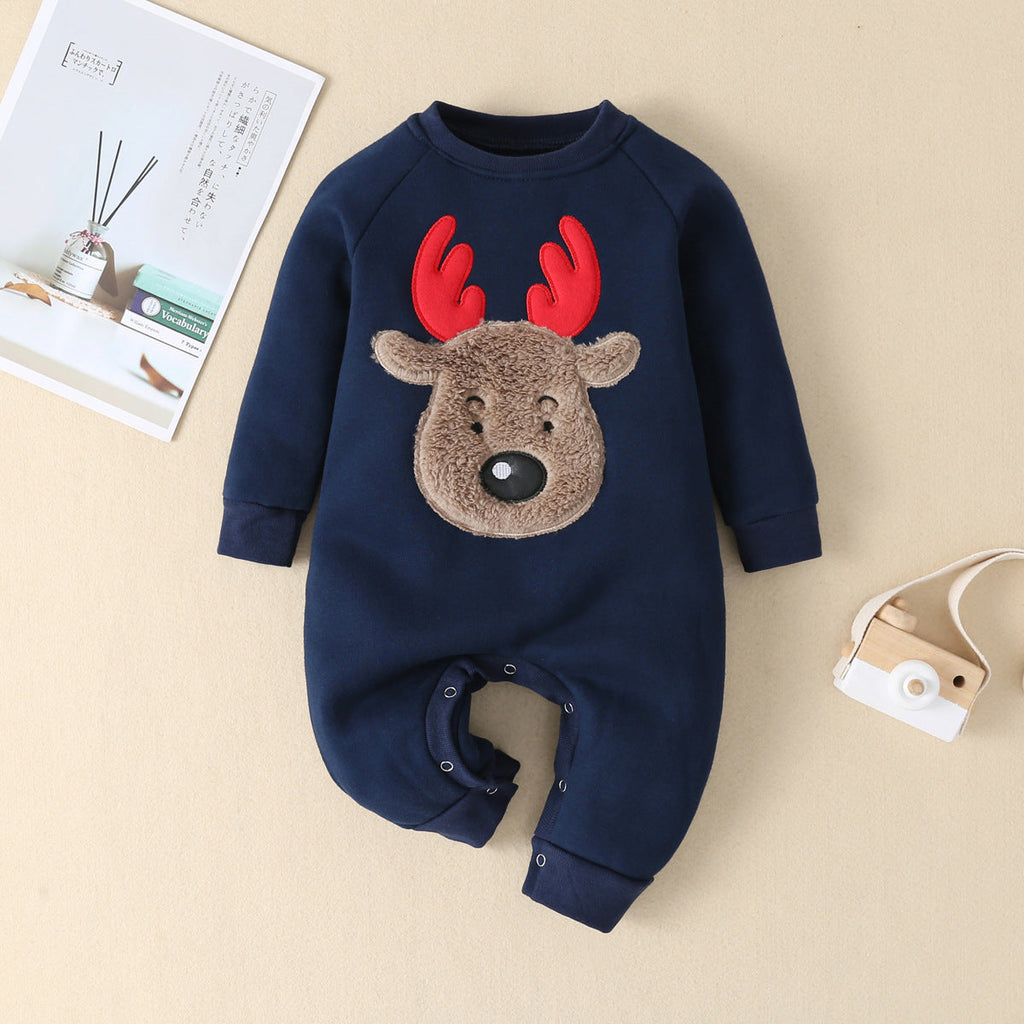 Christmas Elk Baby Jumpsuit Wholesale Baby Clothing - PrettyKid