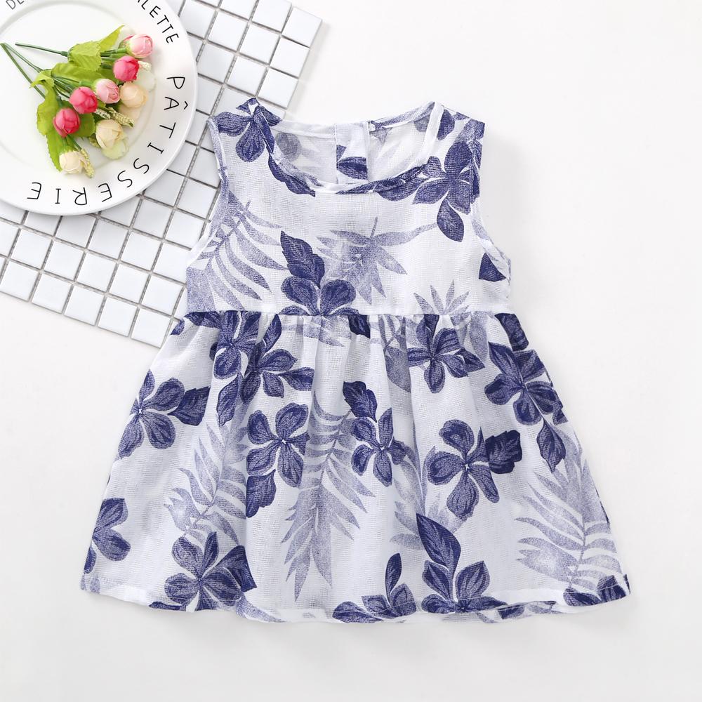 Toddler Girls Flowers Print Dress - PrettyKid
