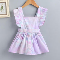 Baby Girl Dress Flying Sleeve Suspender Dress - PrettyKid