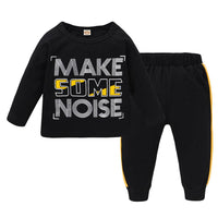 Baby Boy Make Some Noise Long Sleeve Top & Pants Baby Clothes Wholesale Suppliers - PrettyKid