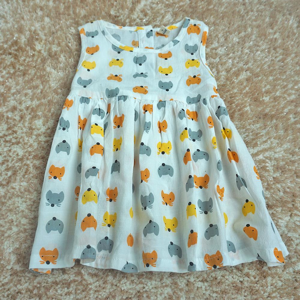 Toddler Girls Mouse Cartoon Pattern Print Dress - PrettyKid