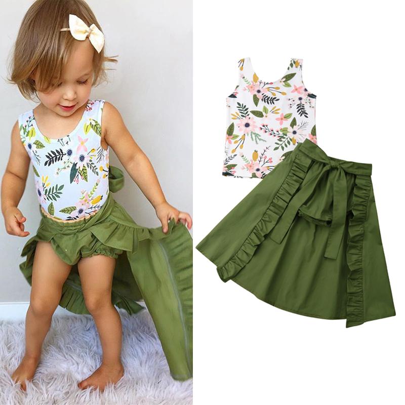Toddler Girl 2-Piece Floral Tank Dress - PrettyKid