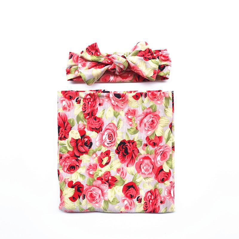 2-Piece Floral Wrapping Towel and Headband Set - PrettyKid