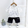 2-piece Animal Pattern T-shirt & Shorts for Children Boy - PrettyKid